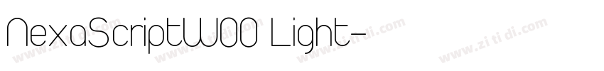NexaScriptW00 Light字体转换